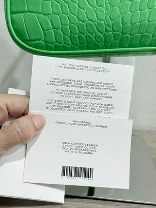 By Far mini rachel textured leather bag