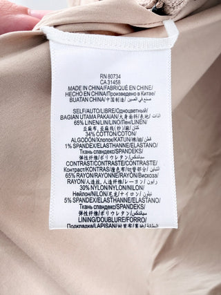 NWT BCBGMaxAzria Arelia Long Sleeve Notch Stand Long Overcoat Beige Womens XS