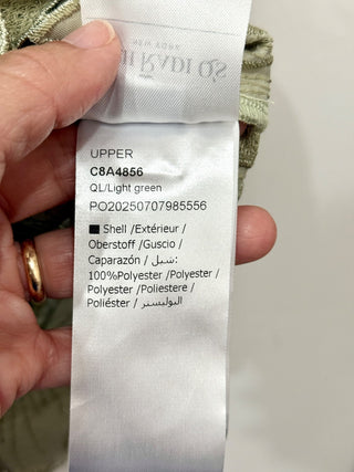 Rich Radi Q's floral light green cutwork embroidered studded set pants and shirt, S