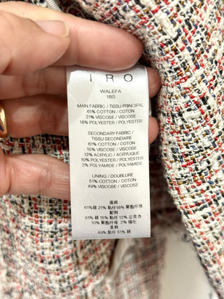 IRO Multicolor Cropped Twead jacket, 40 FR/ US 8