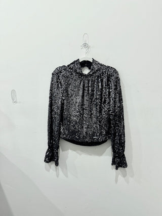 Alice & Olivia sequin open back top, XS