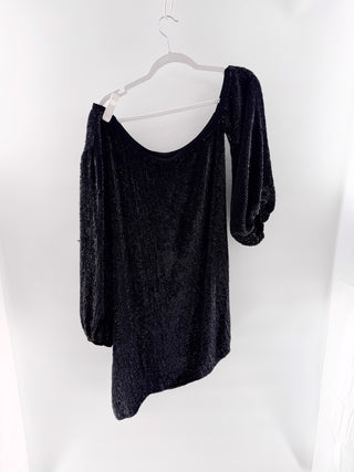 Retrofete Off-Shoulder Sequin Top, L