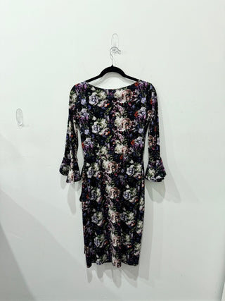 Chiara Boni La Petite Robe Triana Floral Sheath Dress Renaissance Blue 44FR/12US