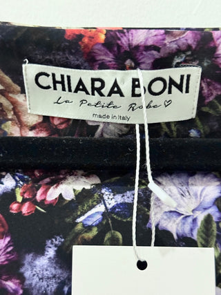 Chiara Boni La Petite Robe Triana Floral Sheath Dress Renaissance Blue 44FR/12US