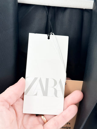 Zara faux leather blazer, M