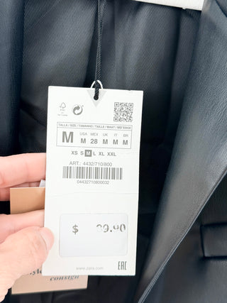 Zara faux leather blazer, M