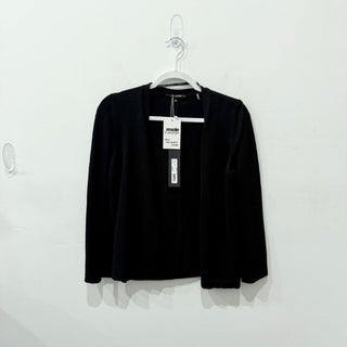 NWT Kobi Halperin Brette Merino Wool Cape Open Cardigan Black Women's Size XS/S