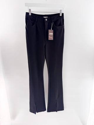 Cinq a sept ponte pants with front slit, 0