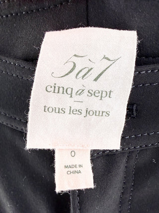 Cinq a sept ponte pants with front slit, 0