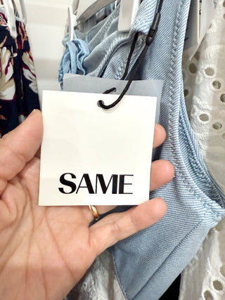 Same bikini set with floral detail, M