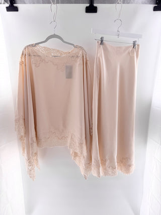 The Bekk Elsie Lace Cape Top With Heather Lace Skirt adn top, XS