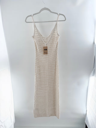 NWT Abercrombie & Fitch Sleeveless V-Neck Crochet Cover Up Dress Beige – Resale Concierge
