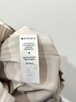 Athleta cream sport wide leg pants, 4