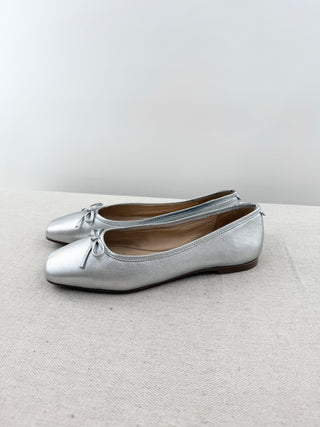 Bernardo leather metallic ballet flats, 6.5