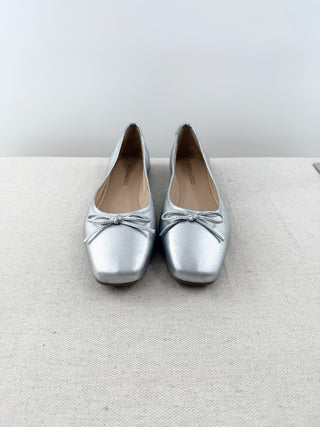 Bernardo leather metallic ballet flats, 6.5