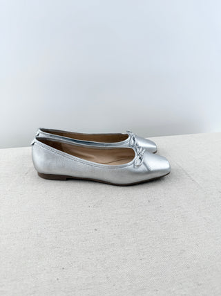 Bernardo leather metallic ballet flats, 6.5