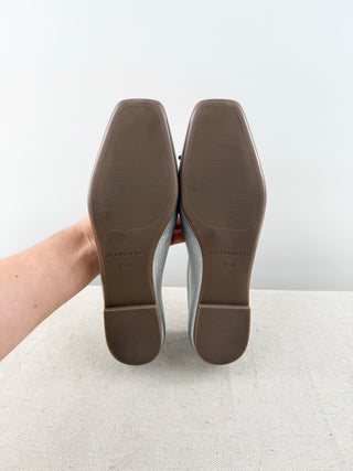 Bernardo leather metallic ballet flats, 6.5