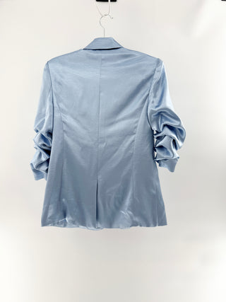Cinq a sept ruched sleeves silk jacket, 2