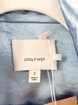 Cinq a sept ruched sleeves silk jacket, 2