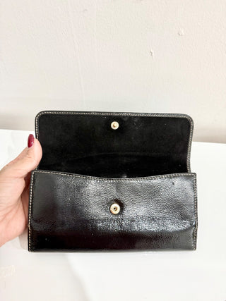 Gucci Patent Leather Large GG Continental Clutch Wallet