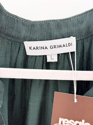 Karina Grimaldi Long-Sleeve Mini Dress, L