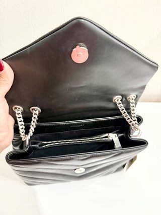 Saint Laurent LouLou Quilted Leather Small Leather Shoulder Bag Black