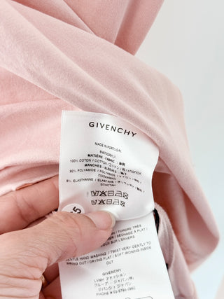 Givenchy embroidered top with mesh logo sleeves, M