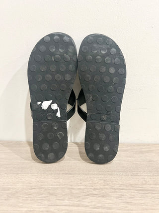 Yves Saint Laurent Rubber Slip On Thong Flip Flop Sandals Black Women's Size 7