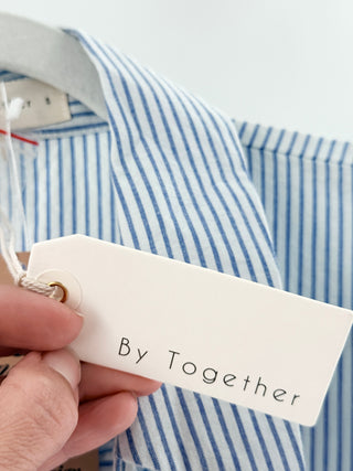 By Together striped long shirt dress, S