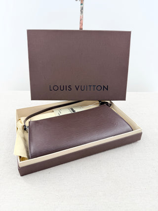 Louis Vuitton epi leather pochette accessories bag