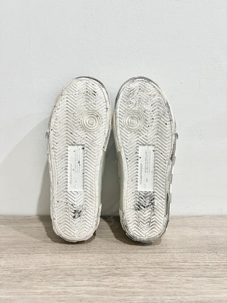 Off-White Low Vulcanized Canvas and Suede Sneakers White/Navy Women's EU 38