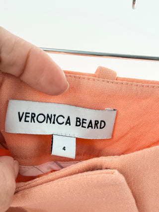 Veronica Beard linen blend set: short sleeve blazer and shorts, 4