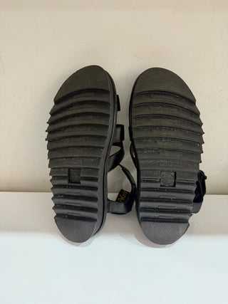 Dr. Martens Blaire Brando Leather Platform Fisherman Sandals Black Womens Size 9