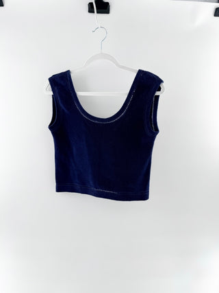 Sonia Rykiel velvet tank top cropped, M