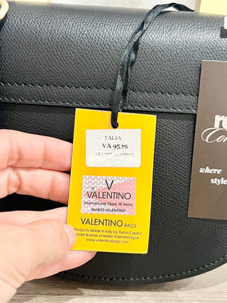 Valentino by Mario Valentino black small cross body leather bag