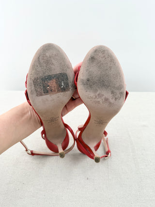 Valentino leather heart shape heel sandals, 37.5