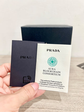 Prada Small Black Coin Purse Pouch w/silver Prada logo