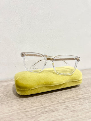 Gucci optical frames clear and gold GG 0184 Q
