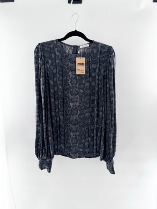 Anine Bing 100% silk snakeprin tblouse, M - oversized