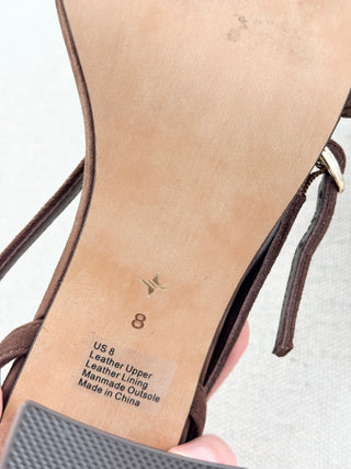 Tuckernuck block heel sandals suede, 8