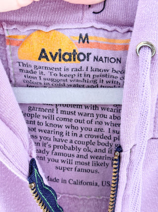 Aviator Nation zip up hoodie sweatshirt, M