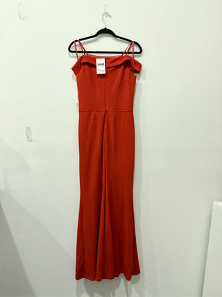 NWT Cachet Off-The-Shoulder Long Mermaid Formal Dress Red Women's Size 10
