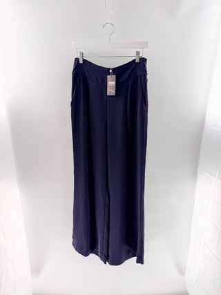 Ramy Brook Joss Cropped Wide-Leg Satin Pant, 6