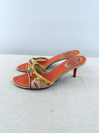 Rene Caovilla low heel slides with embellishments, 37