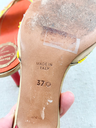 Rene Caovilla low heel slides with embellishments, 37