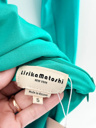 Lirika Motoshi ruched stretchy 2 color top, S