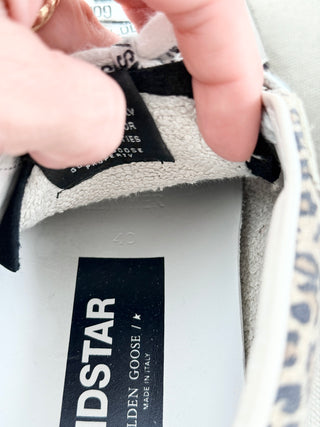 Golden Goose mid star leopard print sneakers, 40
