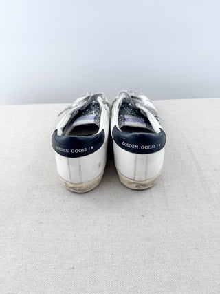 Golden Goose super star leather sneakers with animal print star, 39