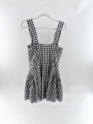 Majorelle Checkerboard Style Mini Dress, S