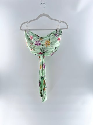 Lovers and Friends Satin Floral Scarf Top, S